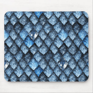 Dragon scales / blue gems mouse mat