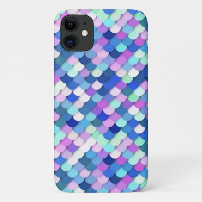 "Dragon Scales" - blue, orchid and lavender Case-Mate iPhone Case (Back)