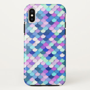 "Dragon Scales" - blue, orchid and lavender iPhone XS Case