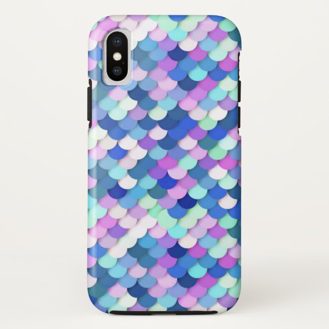 "Dragon Scales" - blue, orchid and lavender Case-Mate iPhone Case (Back)