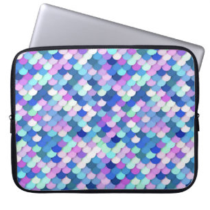 "Dragon Scales" - blue, orchid and lavender Laptop Sleeve