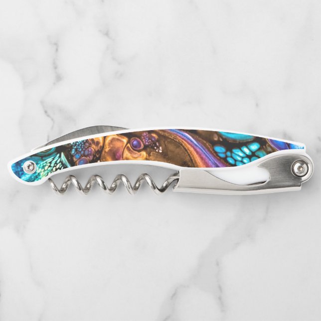 Dragon Scales colourful abstract Corkscrew (Back)
