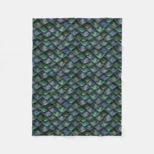 Dragon Scales - emerald Fleece Blanket