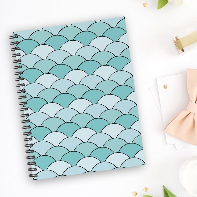 Dragon Scales, Fans, Waves, Seigaiha, Blue Notebook (Creator Uploaded)