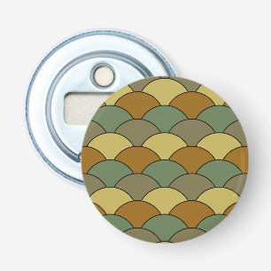 Dragon Scales, Fans, Waves, Seigaiha, Orange Bottle Opener
