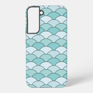 Dragon Scales, Fans, Waves, Seigaiha, Orange Samsung Galaxy Case