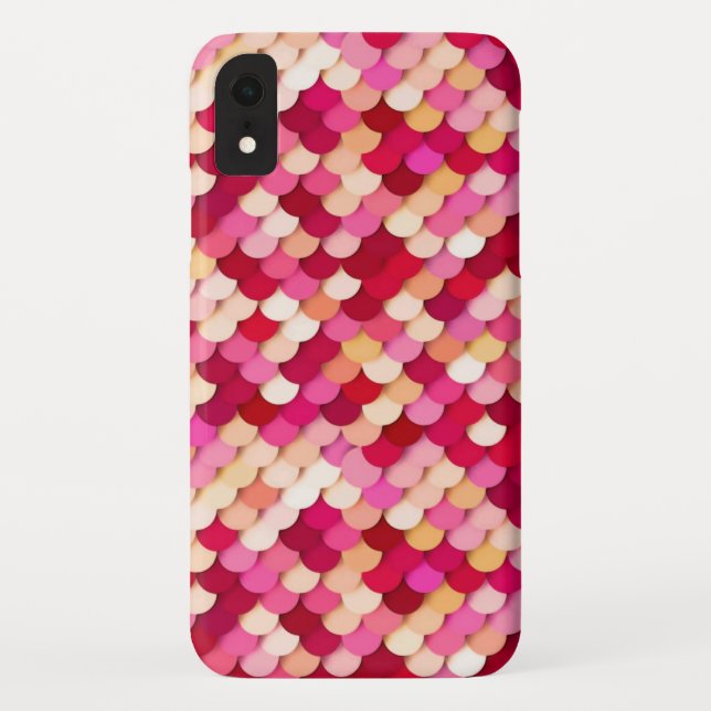 "Dragon Scales" - magenta, hot pink and peach Case-Mate iPhone Case (Back)