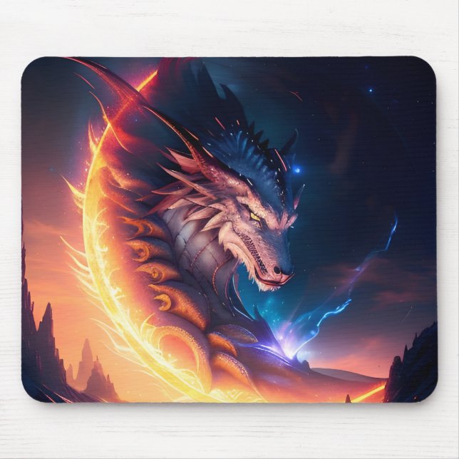 Dragon Scape Fire Night Mouse Mat (Front)