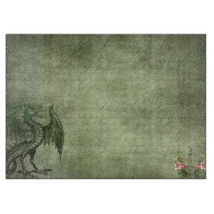 Dragon season sausage green mediaeval green cutting board
