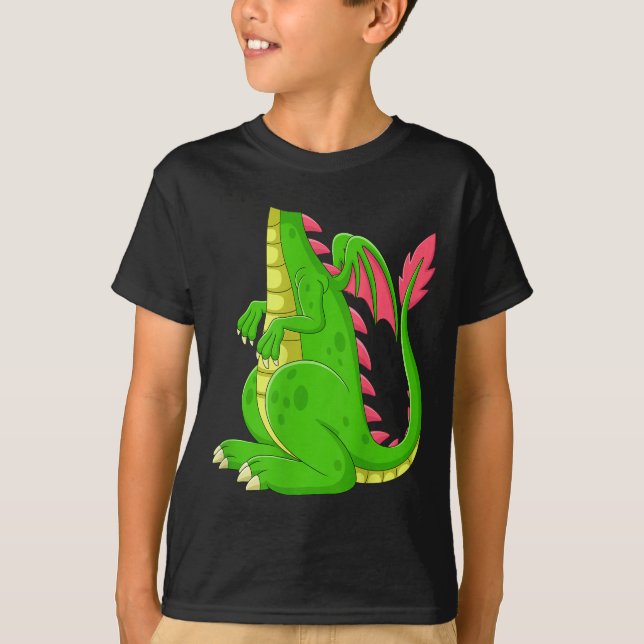 Dragon Shirt Adult Men Women Kids Green Dragon Cos (Front)