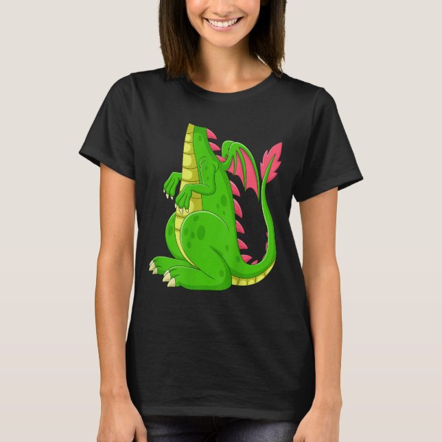 Dragon Shirt Adult Men Women Kids Green Dragon Cos (Front)