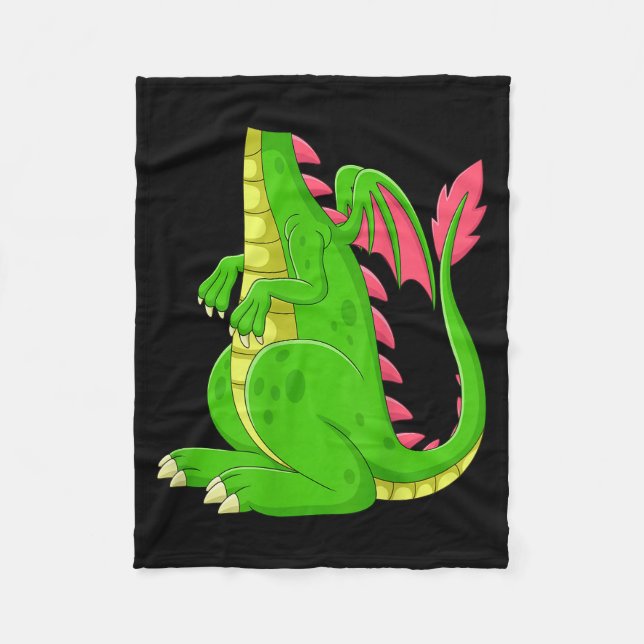 Dragon Shirt Adult Men Women Kids Green Dragon Cos Fleece Blanket (Front)