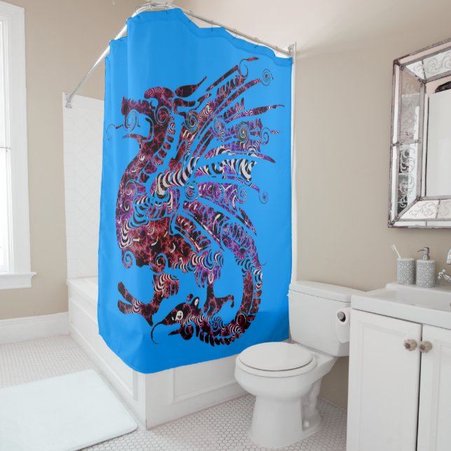 DRAGON SHOWER CURTAIN (In Situ)