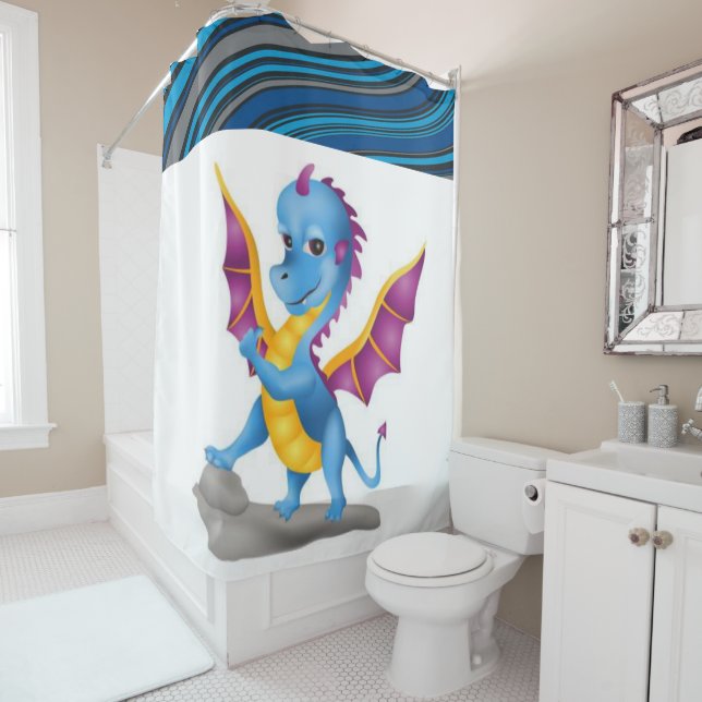 Dragon Shower Curtain (In Situ)