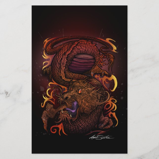 Dragon (Signature Design) Stationery (Front)