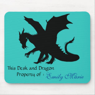 Dragon Silhouette: Desk of Mouse Mat