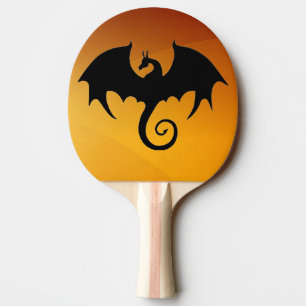 Dragon Silhouette Ping Pong Paddle