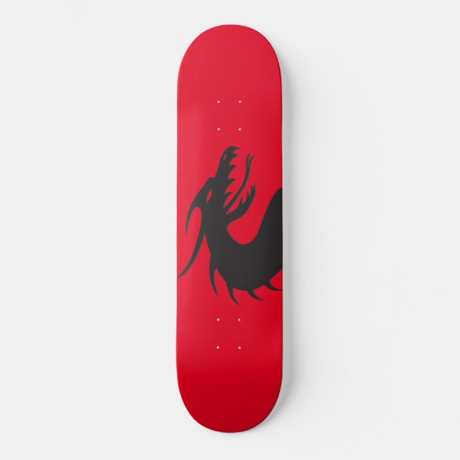 Dragon silhouette, skateboard (Front)