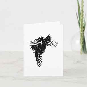 Dragon Silhouette Spirit Animal Emblem Card
