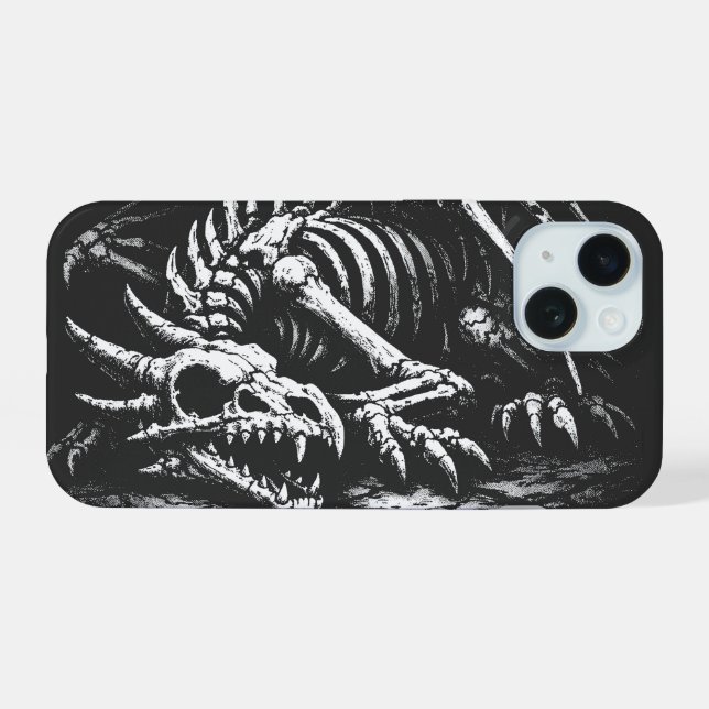 Dragon Skeleton — by BurnsInHell iPhone 15 Case (Back Horizontal)
