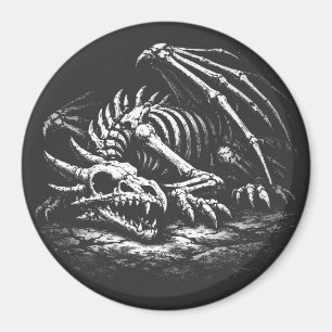 Dragon Skeleton — by BurnsInHell Magnet