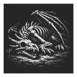 Dragon Skeleton — by BurnsInHell Poster