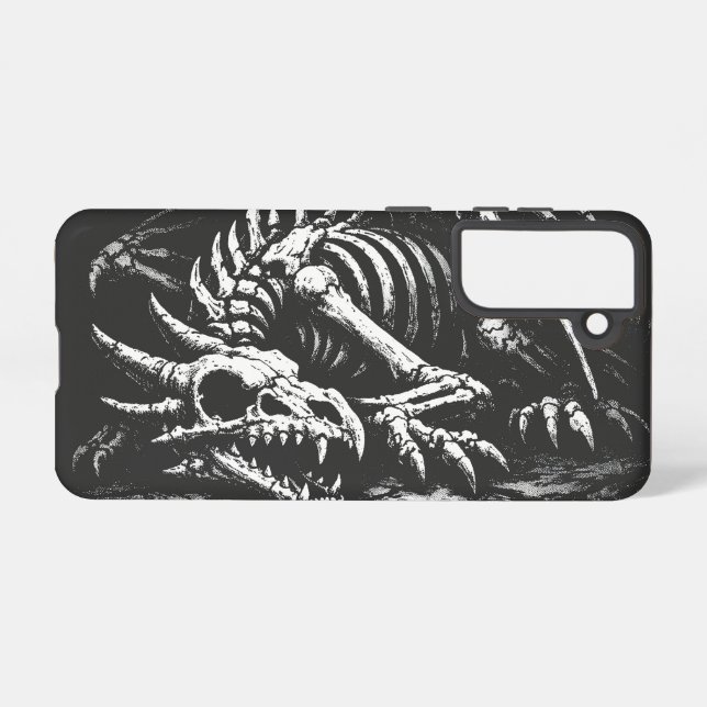 Dragon Skeleton — by BurnsInHell Samsung Galaxy S21 Case (Back Horizontal)
