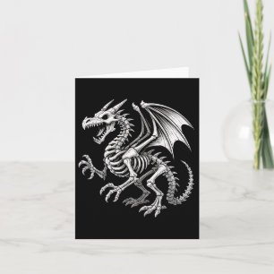 Dragon Skeleton Halloween Fantasy Boys Girls Kids  Card