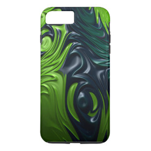 Dragon Skin Blue Green Armor Style Fractal Art iPhone 8 Plus/7 Plus Case