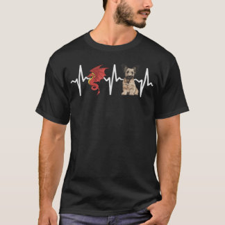 Dragon Skye Terrier Heartbeat Dog Lover T-Shirt