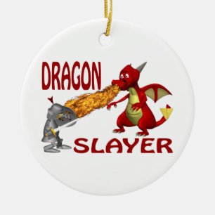 Dragon Slayer Ceramic Tree Decoration