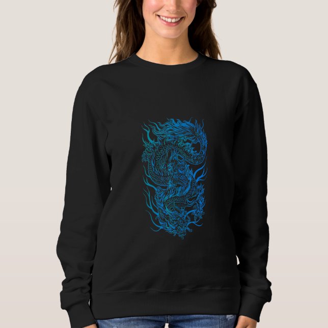 Dragon Slayer Dungeon  Japanese Dragon Sweatshirt (Front)