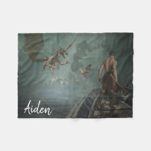 Dragon Slayer Fleece Blanket