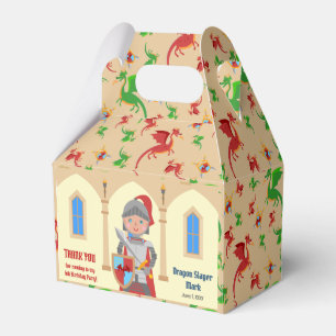 Dragon Slayer Knight Boy Birthday Party Favour Box
