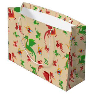 Dragon Slayer Knight Boy Birthday Party Large Gift Bag