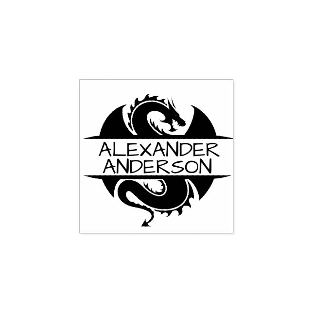 Dragon Slayer Personalise Rubber Stamp (Imprint)