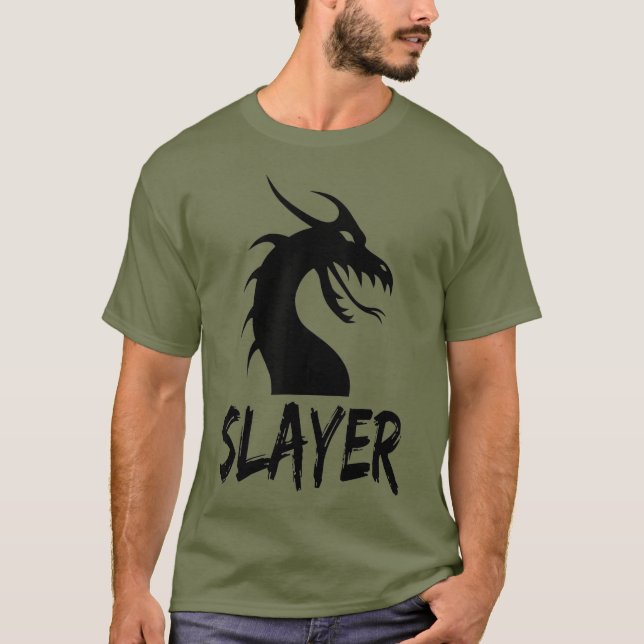 Dragon Slayer RPG Role Playing Game Gamer Gaming T-Shirt (Front)