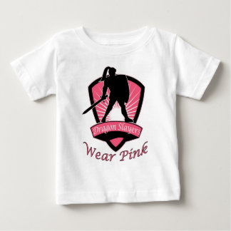 Dragon Slayers Wear Pink Woman Girl Power Design Baby T-Shirt