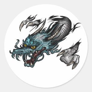 Dragon Soar  Classic Round Sticker