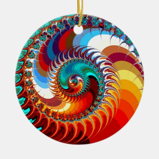 Dragon Spiral Ceramic Tree Decoration (Front)