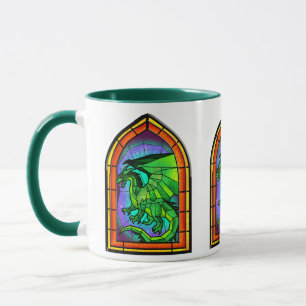 Dragon Stained Glass Window Mug