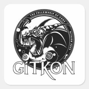 Dragon Sticker GitKon: The Fellowship of Code
