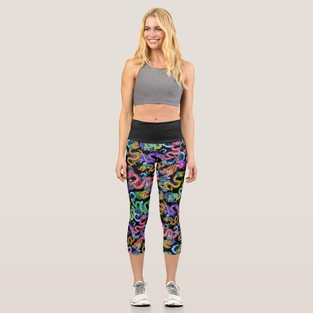 Dragon Storm Capri Leggings (Front)