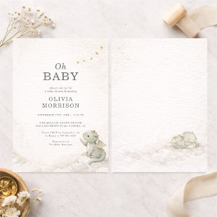 Dragon Storybook Baby Shower Invitation