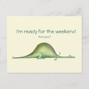 Dragon stretched out on the floor postcard
