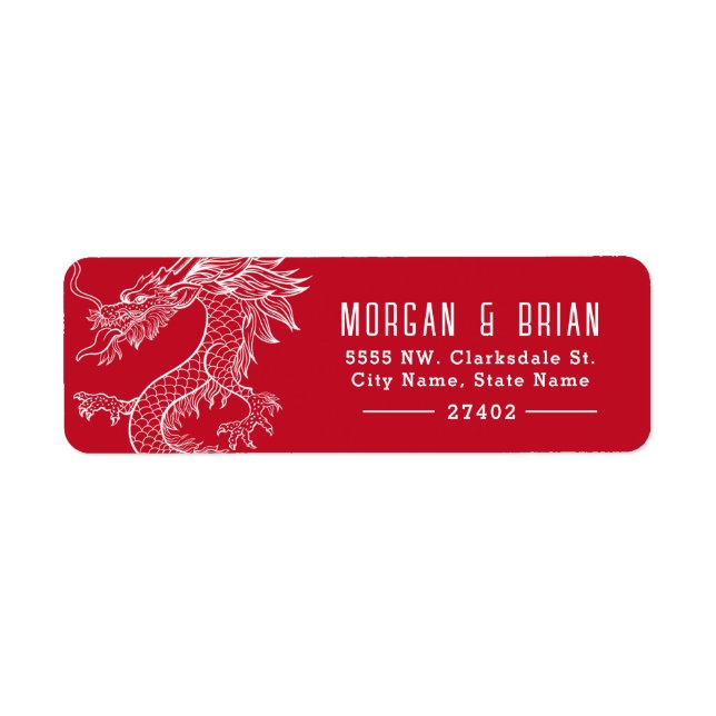 Dragon Style Pre-Addressed Red Style (Front)