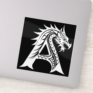 Dragon Styled Letter A, Dragon Alphabet, Monogram