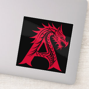 Dragon Styled Letter A, Dragon Alphabet, Monogram