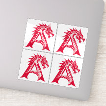 Dragon Styled Letter A, Dragon Alphabet, Monogram