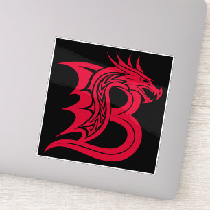Dragon Styled Letter B, Dragon Alphabet, Monogram